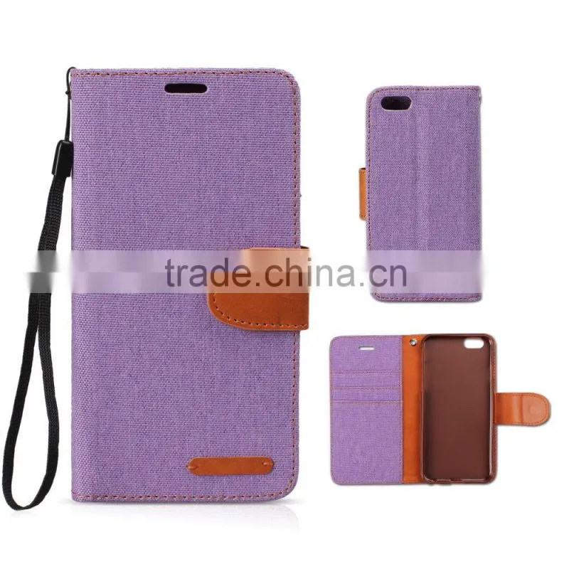 New superior quality Canvas and PU Cell Phone Wallet Case
