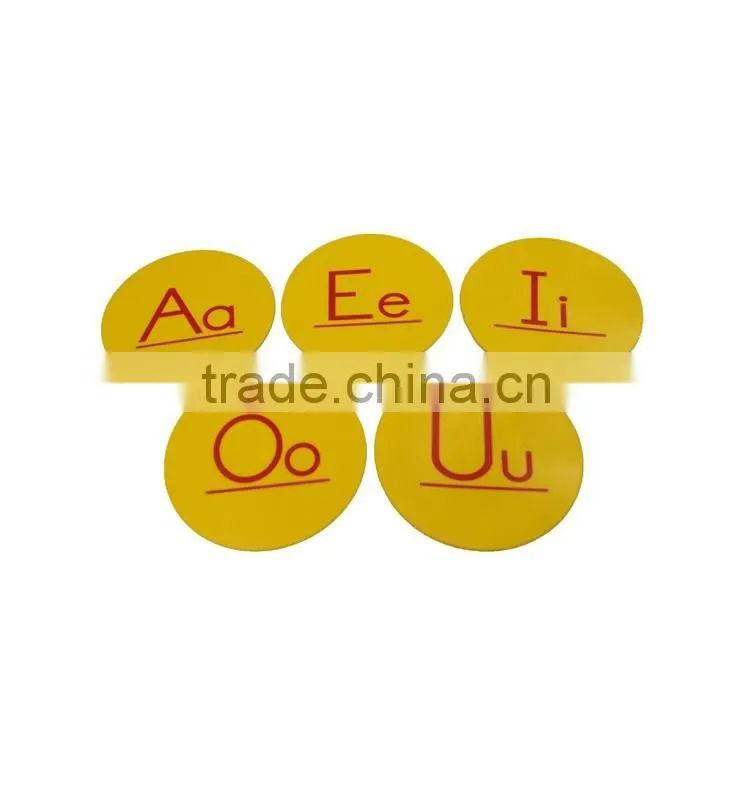 5" Yellow A-Z English round mark