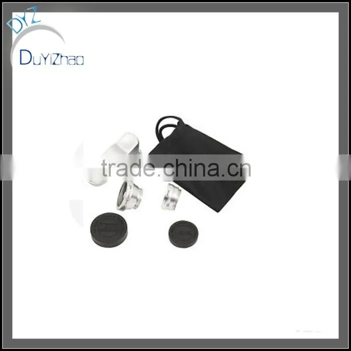 Wholesale 3 in 1 cell phone camera lens with universal clip, mobile pholensne accessory