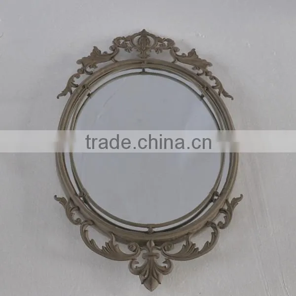 Home decorative carved antique round wall mirror