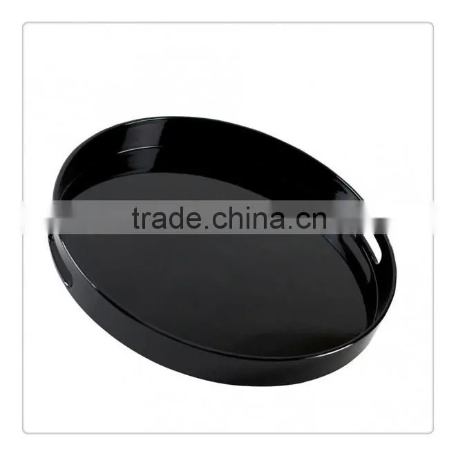 Gold Serving Plastic Round Tray