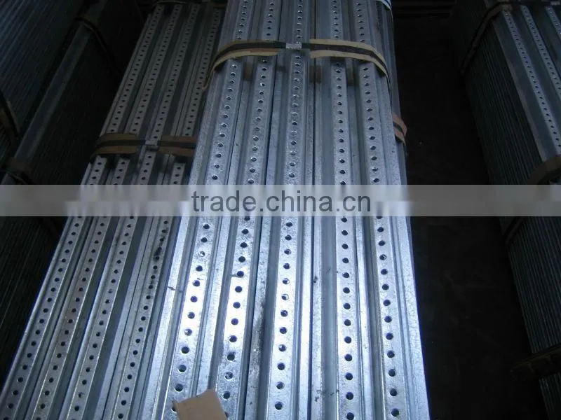 Perforated and Galvanized Traffic Safety Square Sign Posts