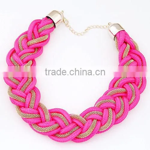 Jewelry Alibaba China Top Sale Latest Korean Fashion All-match Exquisite Alloy Fluorescence Rope Chain Necklace in Stock