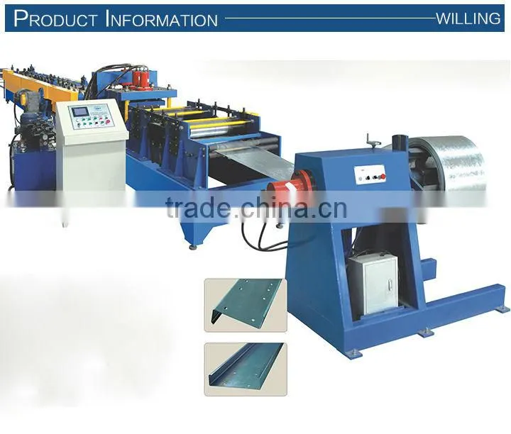 steel C purlins steel roll forming machine