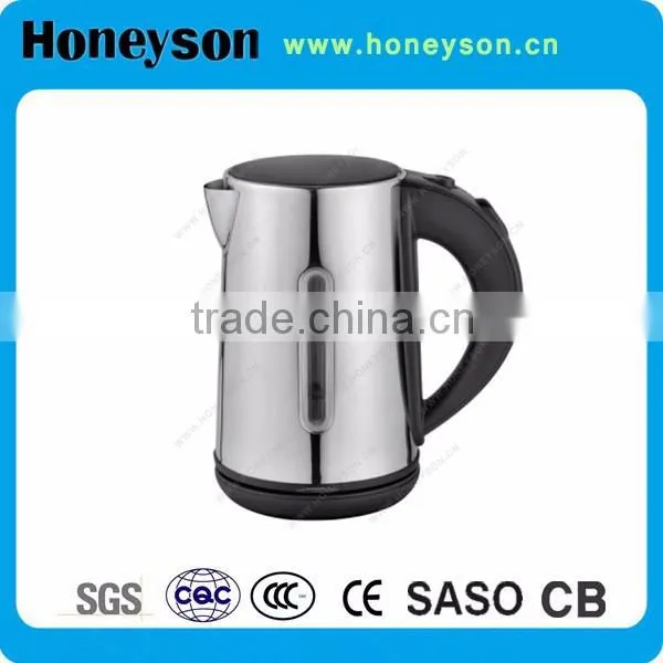 1.2L 1000w Honeyson electric stainless steel cordless kettle
