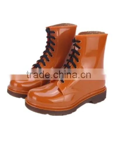 women fashion ankle pvc rain boots