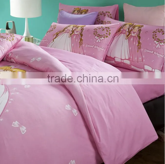 high quality cotton bedding set, embroidery and printing