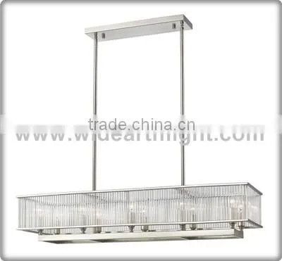 UL CUL Listed Brushed Nickel Kitchen Pendant Light With Crystal Decorative C50352
