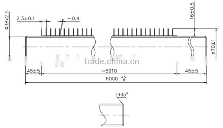 High quality cheap L type fin type copper tube aluminum fin evaporator