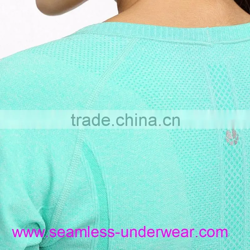 Seamless Workout Shirt for Women, Workout T Shirts, Dri Fit Fitness Shirts Manufacturers