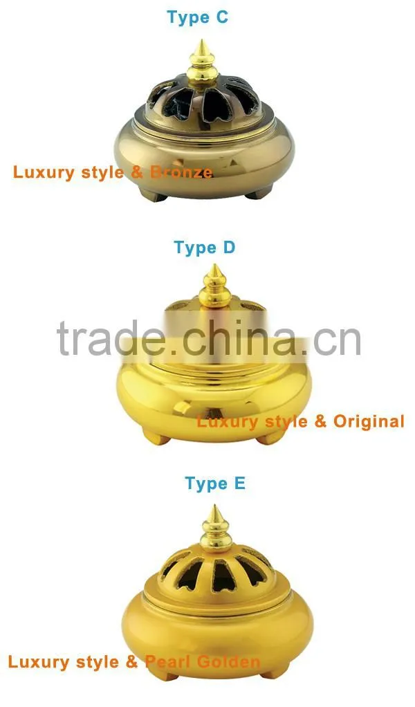 CNC machine China style brass incense burner,commercial gift