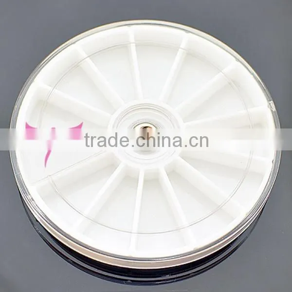 8cm Big round Empty wheel box for nail decoration/nail art rhiestone empty wheel
