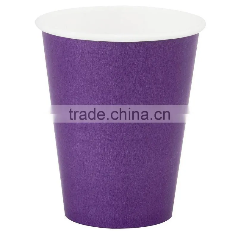 9OZ disposable paper cup, pink coffee paper cup