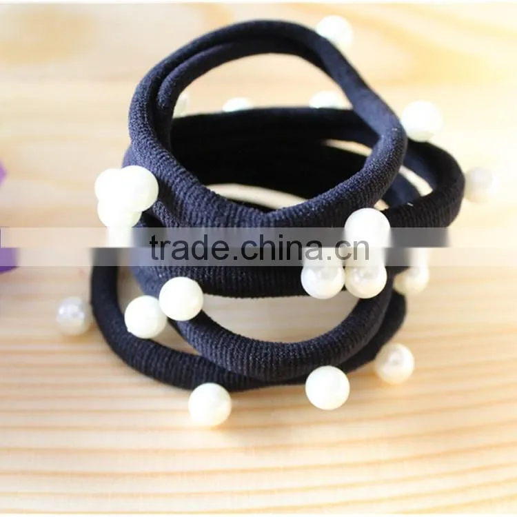 pearls elastic band hair ring, hair ponytai rings