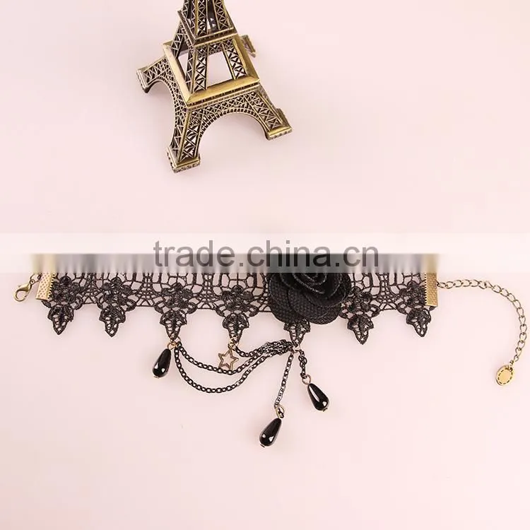 black rose lace girls fashion new design anklet