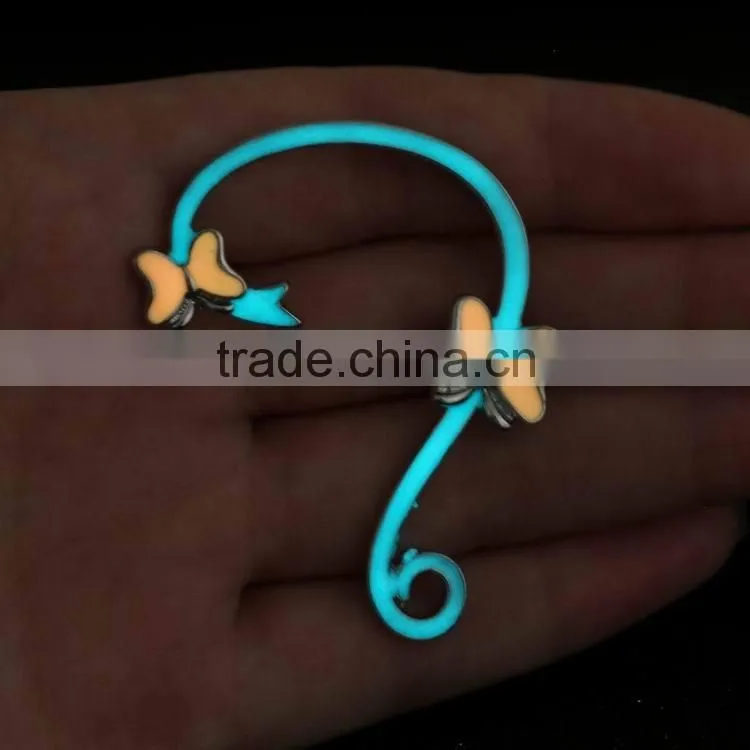 glow in the night butterfly clasp fancy cheap chinese earring