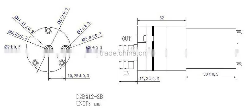 DC 12 volt diaphragm Hot water pumps for water dispenser