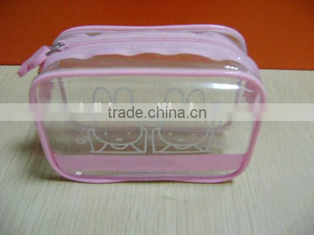 cute design square shape pvc makeup bag
