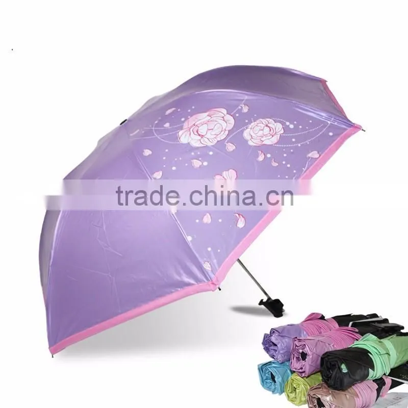 UV resistance 3 folding selfie clamp stick special use unique design umbrella