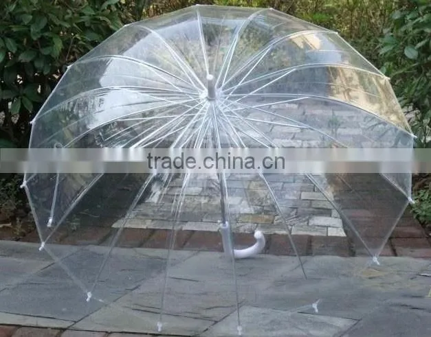 Fashion promotion High Quality Environmental 16 k pvc Plastic Umbrellas Transparen