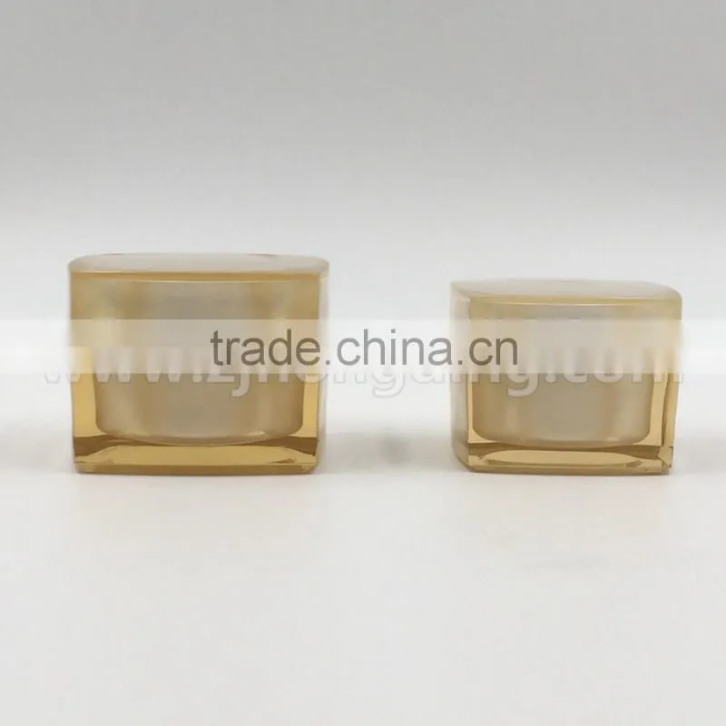 square cosmetic acrylic jar 15g,square acrylic jar, shiny cosmsetics jars