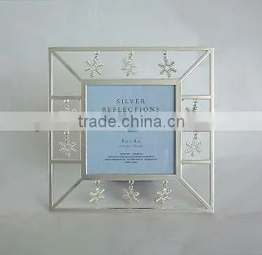 3x3 Metal Snowflake Picture Frame