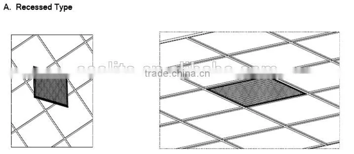 CE RoHS certificated square 36W LED elevator ceiling light panel