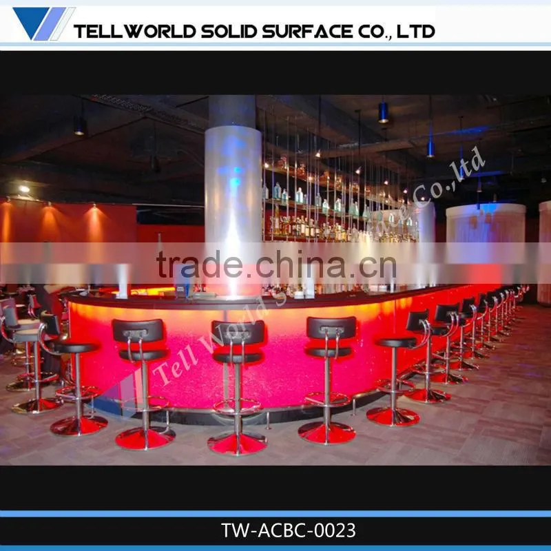 Acrylic top house designs bar counter/acrylic solid surface bar counter