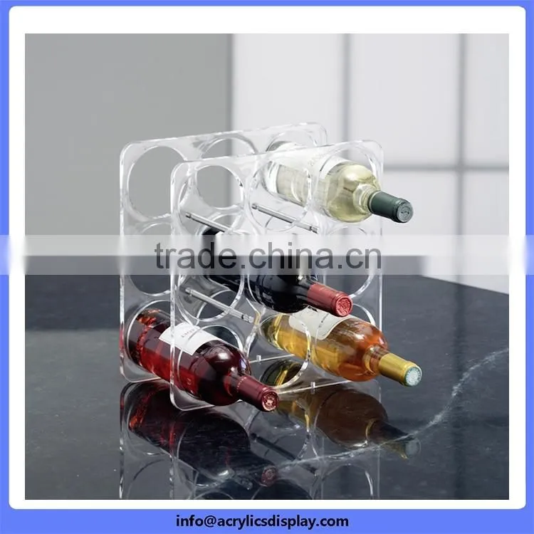 Cheap hot sell bottle acrylic wine display rack