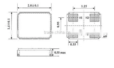 SMD Cristal 2016 resonant frequency technology passive resonators