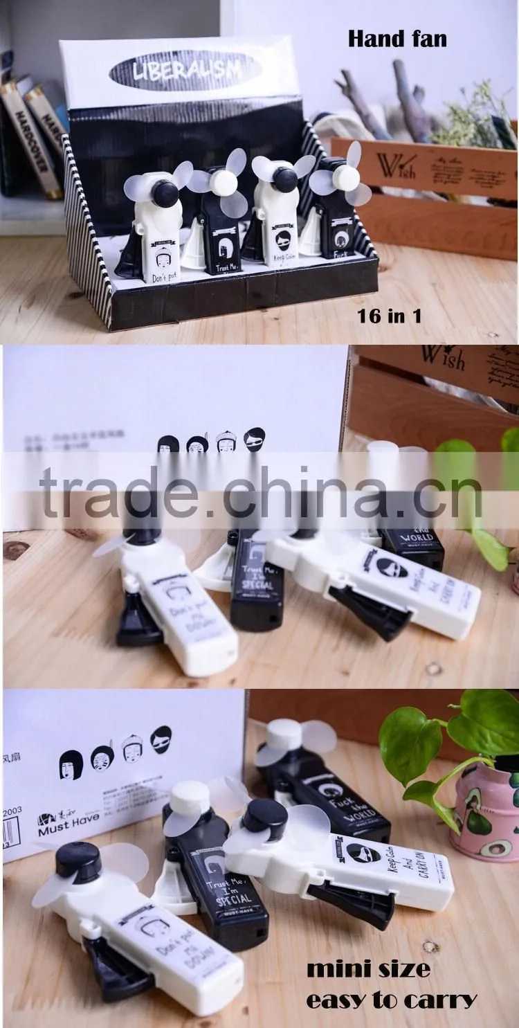 Cheap toy plastic fancy handle table fan for sale 16 in 1