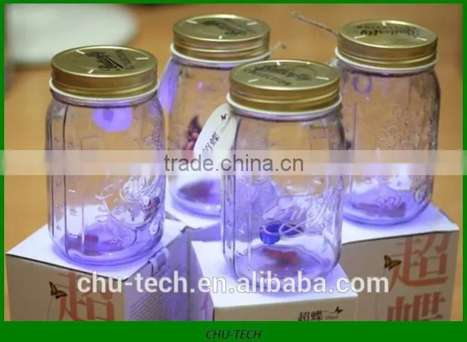 Electronic Butterfly Jar Butterfly Bottle with LED light