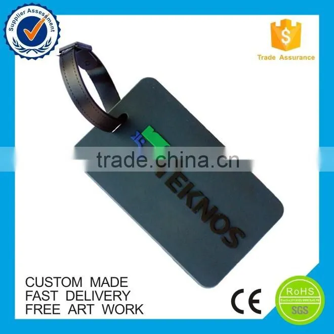 handbag pvc logo, bag round rubber tag,plastic name tag