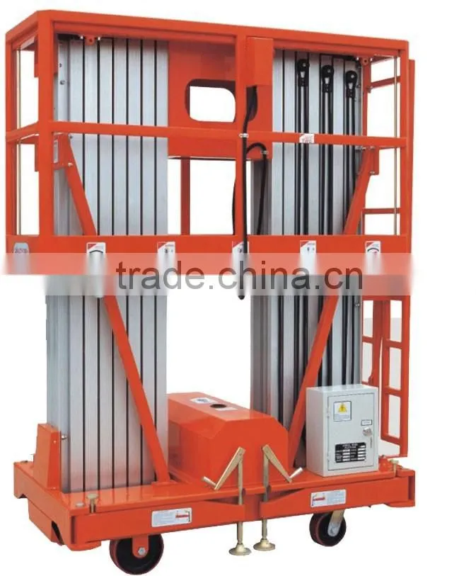 6M-12M Mobile Aluminium Work Platform Dual mast