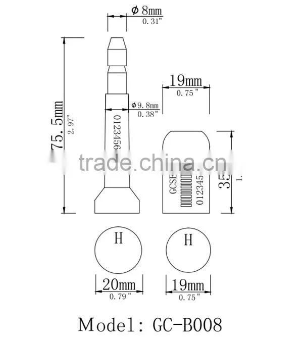 Wholesale China Products High Security Seal 17712 GC-B008