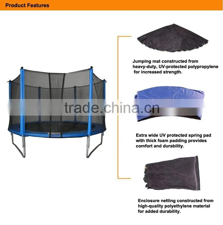 8FT Round Exercise Trampoline for Kids Fitness