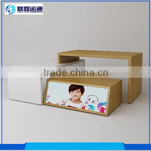 Shop clothes table sets display stand supermarket wooden shelf