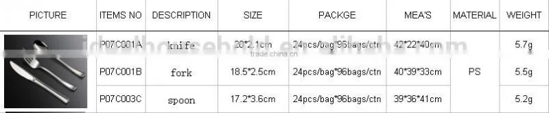 Large Plastic Forks Knife And Spoons,Siver Coated Cutlery,Disposable Plastic Metallic Cutlery