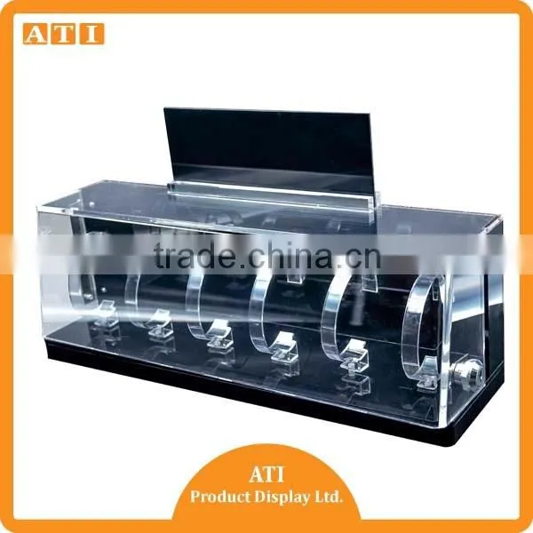 Hongkong ATI 2015 Hot Sale!!! clear acrylic watch display case