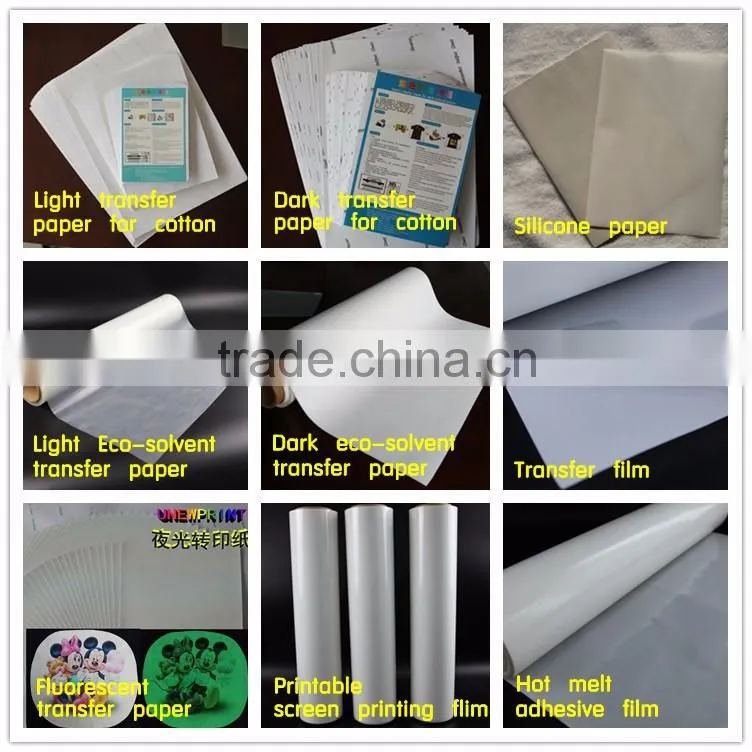 LIGHT TRANSFER PAPER FOR COTTON TEXTILE/heat transfer paper