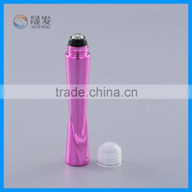 Plating plastic eye roll on bottle