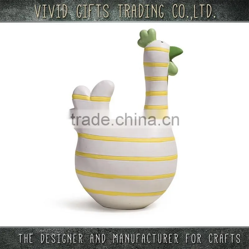 Ceramic cock with dots and line home decoration in gifts