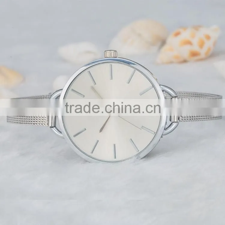 New models from Doris Watch pure silver mesh band big dial simple style women bracelet ladies watch
