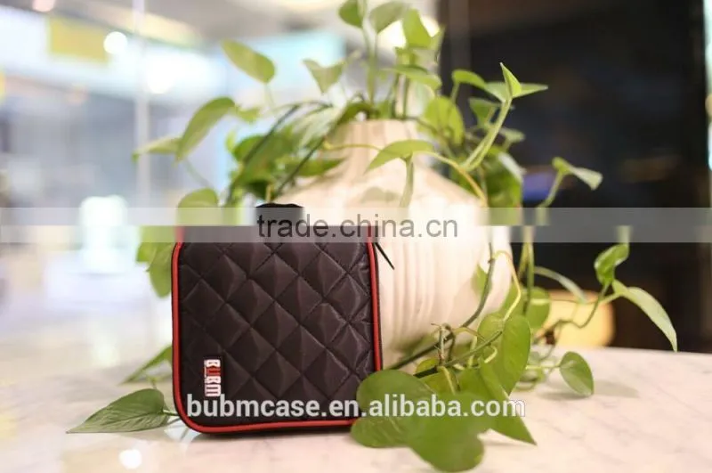 Fashion Black 32 Capacity 230D Space Twill PVC Fabric DVD Case CD Holder personalized cd case dvd cases
