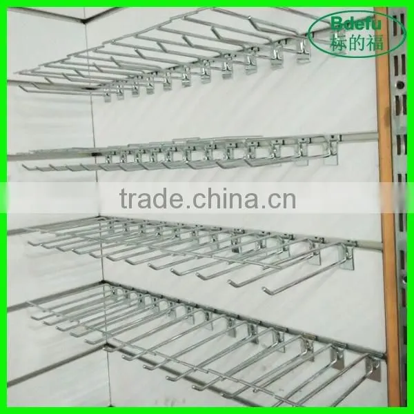 Chrome Metal Display Hook with Double Prong for uprigh/post