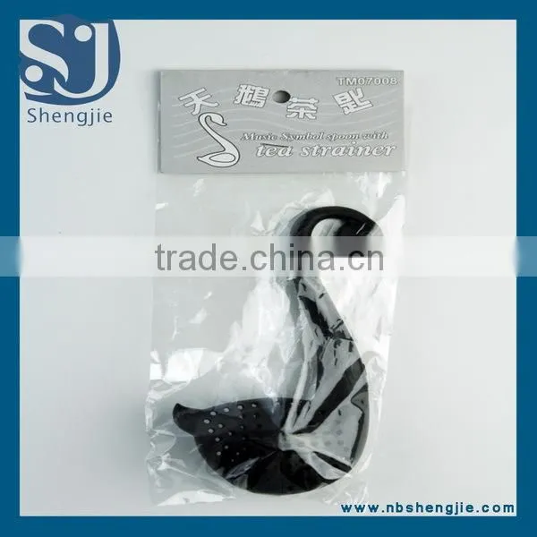 Trade Assurance Swan Tea Plastic Strainer/teaspoon/Brand Beautiful Vivid Cute white swan Ceramics Cup/Saucer/Spoon Coffee Set