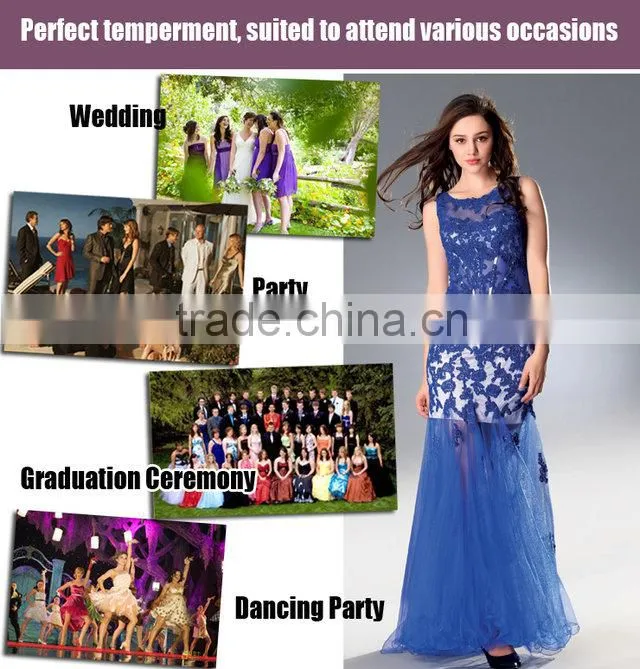 Elegant beautiful embroidery transparent back design elegant evening summer dresses
