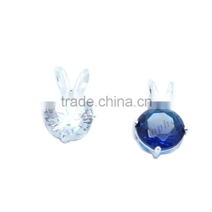 925 silver jewelry factory direct sale all color available CZ stone pendant