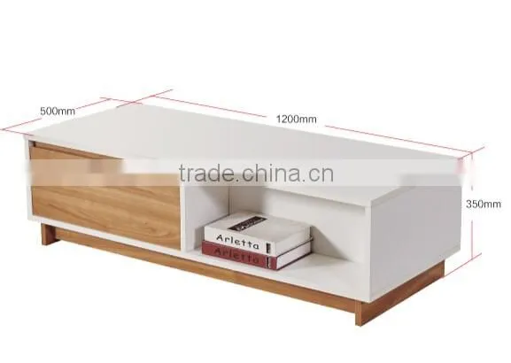 walnut and white color modern design teapoy
