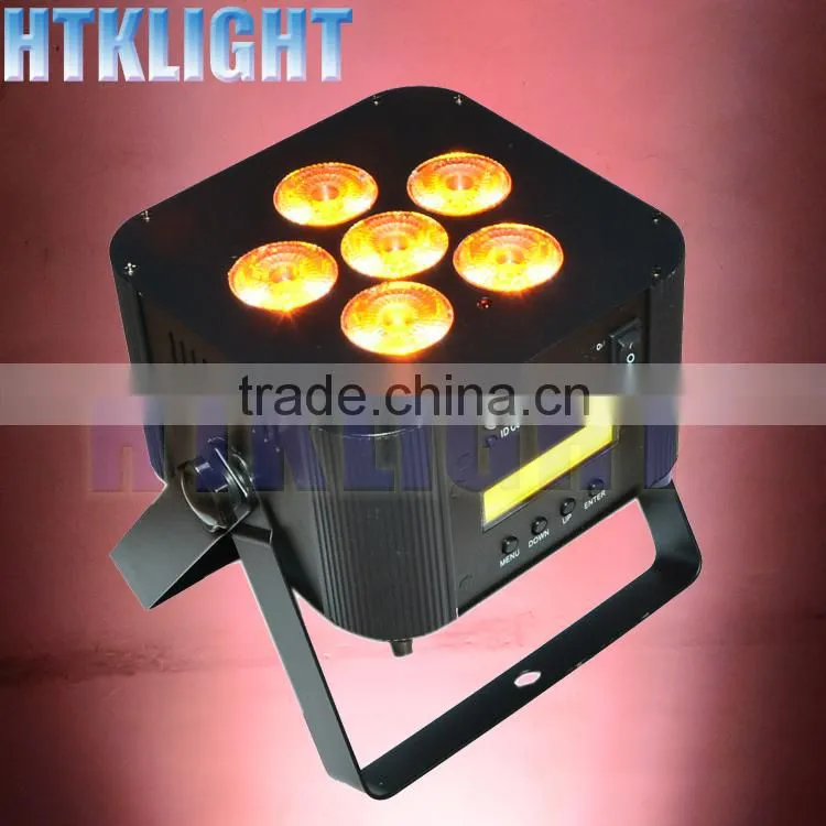 battery wireless 6*10w 4in1 rgbw led par 64 rgb dmx stage lighting